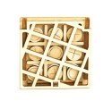 Drewniana gra podróżna 3D Wooden.City - Kółko i krzyżyk №2