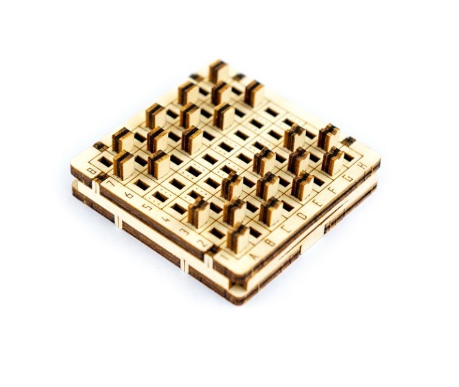 Drewniana gra podróżna 3D Wooden.City - Warcaby Drewniana gra podróżna 3D Wooden.City - Warcaby