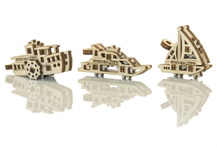 Drewniane puzzle mechaniczne 3D Wooden.City - Gadżety Statki Drewniane puzzle mechaniczne 3D Wooden.City - Gadżety Statki