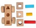 Drewniany sorter kształtów - kolorowe autko