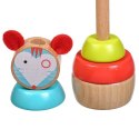 Kolorowa, drewniana układanka dla dziecka - Myszka