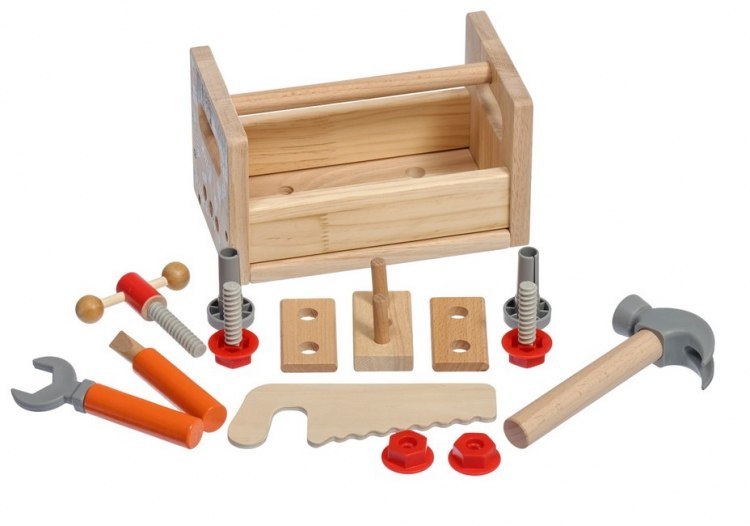 Skrzyneczka z narzędziami 2w1 - stolik majsterkowicza Skrzyneczka z narzędziami 2w1 - stolik majsterkowicza