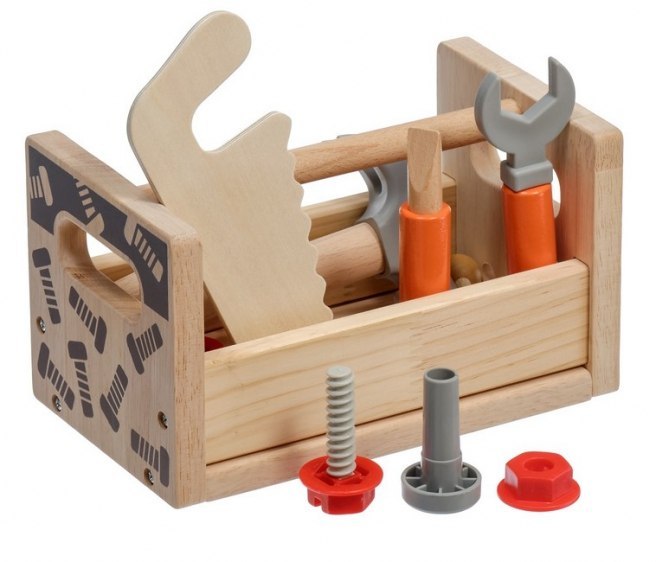 Skrzyneczka z narzędziami 2w1 - stolik majsterkowicza Skrzyneczka z narzędziami 2w1 - stolik majsterkowicza