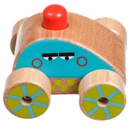 Drewniany samochodzik z dźwiękiem dla malucha