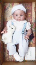 Hiszpańska lalka bobas chłopiec Arthur w czapeczce - 45cm