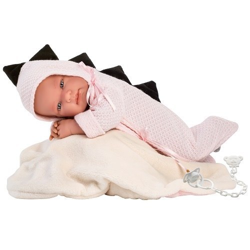 Hiszpańska lalka bobas dziewczynka Tina Smok - 43cm Hiszpańska lalka bobas dziewczynka Tina Smok - 43cm
