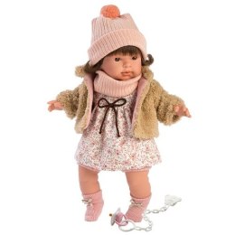 Hiszpańska lalka dziewczynka Pippa w futerku - płacze 42cm
