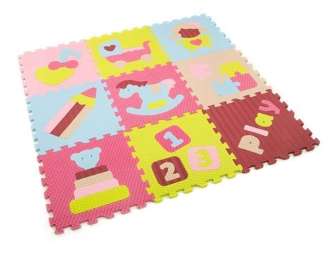 Piankowe puzzle podłogowe Świat Zabawek różowy - 51 elementów Piankowe puzzle podłogowe Świat Zabawek różowy - 51 elementów
