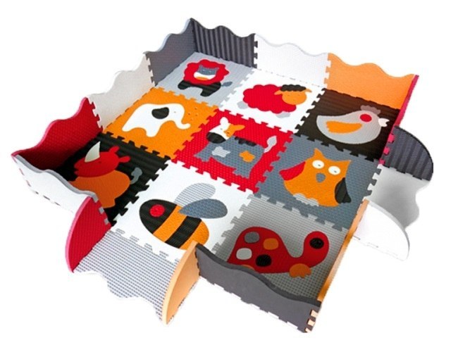 Piankowe puzzle podłogowe Zoo z obrzeżem - 77 elementów Piankowe puzzle podłogowe Zoo z obrzeżem - 77 elementów
