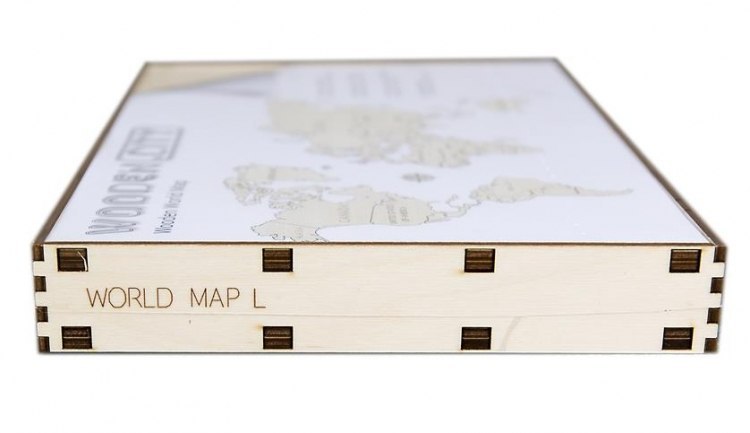 Drewniane puzzle 3D Wooden.City - Mapa Świata L Drewniane puzzle 3D Wooden.City - Mapa Świata L