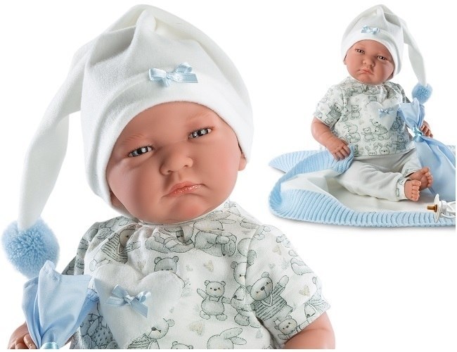 Hiszpańska lalka bobas chłopiec Lalo Toquilla - płacze 42cm Hiszpańska lalka bobas chłopiec Lalo Toquilla - płacze 42cm
