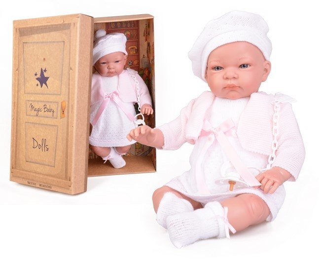 Hiszpańska lalka bobas dziewczynka Jenny w sukience - 45cm Hiszpańska lalka bobas dziewczynka Jenny w sukience - 45cm