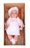 Hiszpańska lalka bobas dziewczynka Jenny w sukience - 45cm