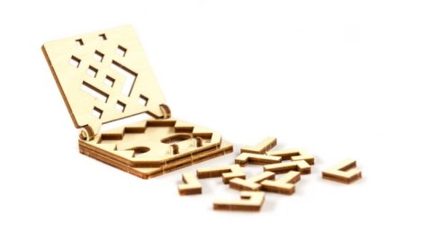 Drewniana gra podróżna 3D Wooden.City - Snake puzzle Drewniana gra podróżna 3D Wooden.City - Snake puzzle