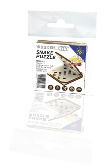 Drewniana gra podróżna 3D Wooden.City - Snake puzzle Drewniana gra podróżna 3D Wooden.City - Snake puzzle