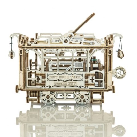Drewniane puzzle mechaniczne 3D Wooden.City - CITY TRAM + tory kolejowe