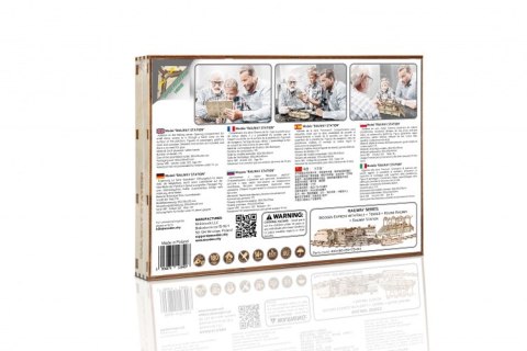 Drewniane puzzle mechaniczne 3D Wooden.City - STACJA KOLEJOWA Drewniane puzzle mechaniczne 3D Wooden.City - STACJA KOLEJOWA