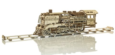 Drewniane puzzle mechaniczne 3D Wooden.City - WOODEN EXPRESS + Tender, tory kolejowe Drewniane puzzle mechaniczne 3D Wooden.City - WOODEN EXPRESS + Tender, tory kolejowe
