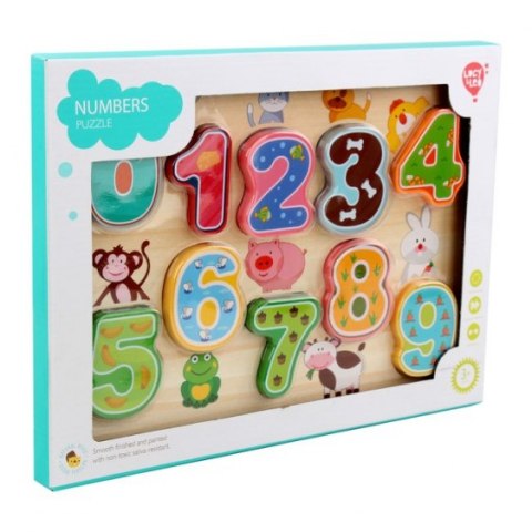 Kolorowe puzzle z cyferkami - Zwierzątka Kolorowe puzzle z cyferkami - Zwierzątka