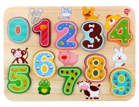 Kolorowe puzzle z cyferkami - Zwierzątka Kolorowe puzzle z cyferkami - Zwierzątka