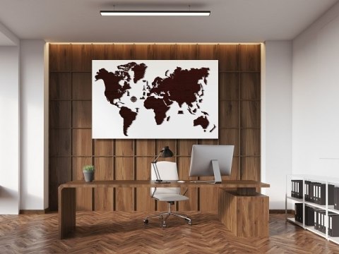 Drewniane puzzle 3D Wooden.City - Mapa Świata XL Dark Oak Drewniane puzzle 3D Wooden.City - Mapa Świata XL Dark Oak