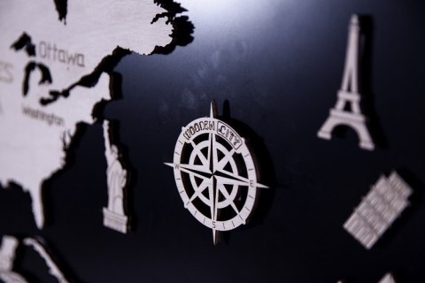 Drewniane puzzle 3D Wooden.City - Mapa Świata XL Dark Oak Drewniane puzzle 3D Wooden.City - Mapa Świata XL Dark Oak