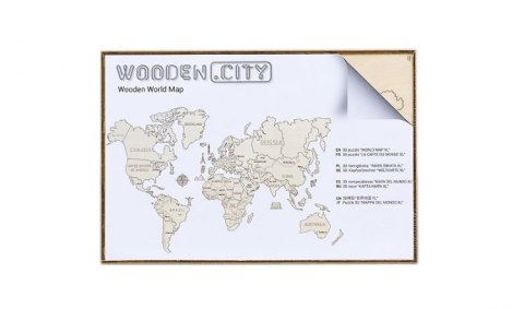 Drewniane puzzle 3D Wooden.City - Mapa Świata XL Dark Oak Drewniane puzzle 3D Wooden.City - Mapa Świata XL Dark Oak