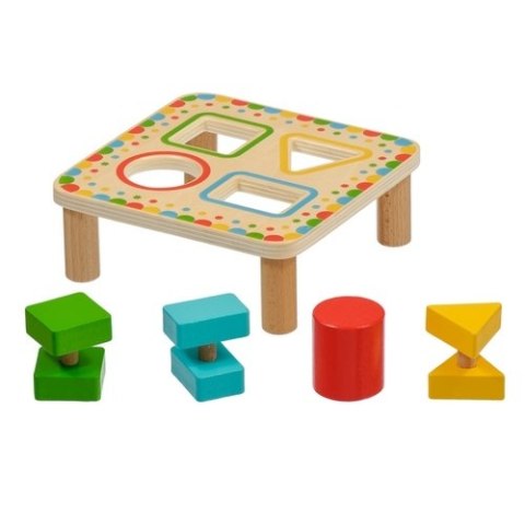 Drewniany sorter kształtów - Stoliczek Drewniany sorter kształtów - Stoliczek