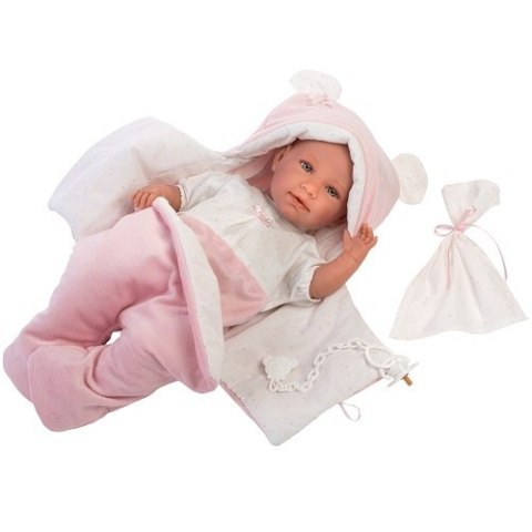 Hiszpańska lalka bobas dziewczynka Mimi w kombinezonie - płacze 42cm Hiszpańska lalka bobas dziewczynka Mimi w kombinezonie - płacze 42cm