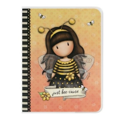 Notes A6 w plastikowej okładce Santoro - Gorjuss Bee Loved (Just Bee-Cause)