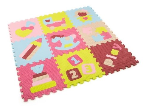 Piankowe puzzle podłogowe Świat Zabawek różowy - 51 elementów Piankowe puzzle podłogowe Świat Zabawek różowy - 51 elementów