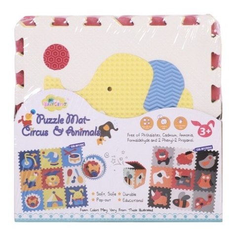 Piankowe puzzle podłogowe Zadziwiający Cyrk - 54 elementy Piankowe puzzle podłogowe Zadziwiający Cyrk - 54 elementy