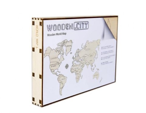 Drewniane puzzle 3D Wooden.City - Mapa Świata L Drewniane puzzle 3D Wooden.City - Mapa Świata L