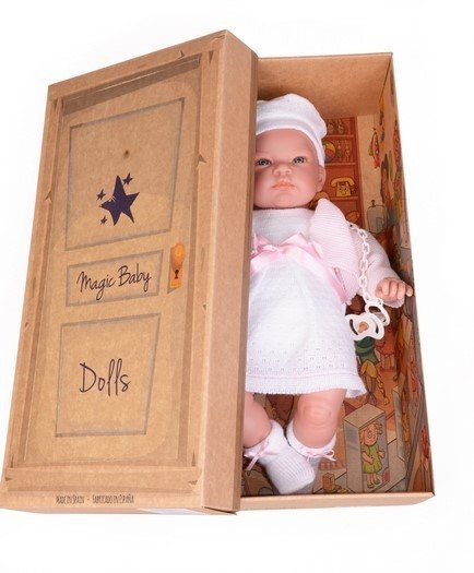 Hiszpańska lalka bobas dziewczynka Jenny w sukience - 45cm Hiszpańska lalka bobas dziewczynka Jenny w sukience - 45cm