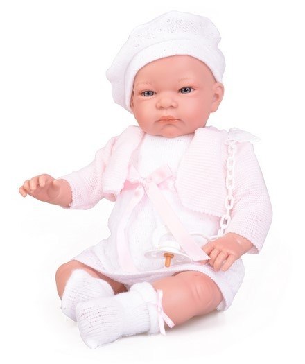 Hiszpańska lalka bobas dziewczynka Jenny w sukience - 45cm Hiszpańska lalka bobas dziewczynka Jenny w sukience - 45cm
