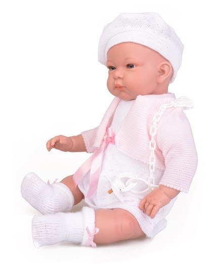 Hiszpańska lalka bobas dziewczynka Jenny w sukience - 45cm Hiszpańska lalka bobas dziewczynka Jenny w sukience - 45cm