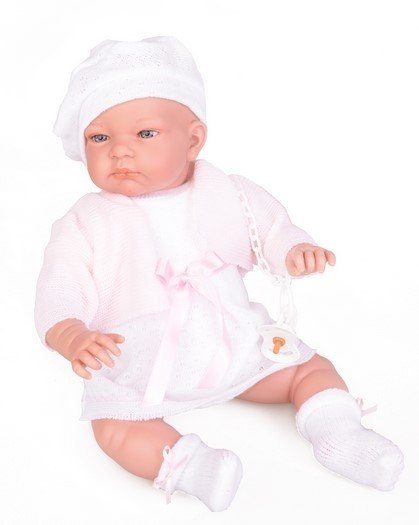 Hiszpańska lalka bobas dziewczynka Jenny w sukience - 45cm Hiszpańska lalka bobas dziewczynka Jenny w sukience - 45cm