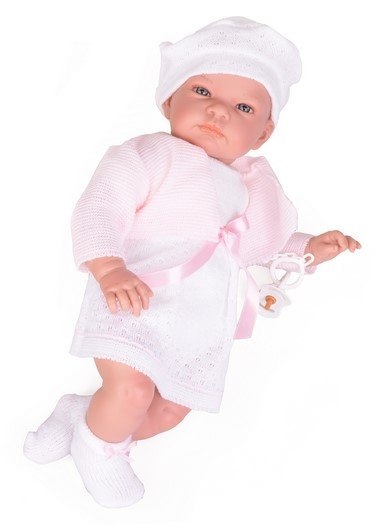 Hiszpańska lalka bobas dziewczynka Jenny w sukience - 45cm Hiszpańska lalka bobas dziewczynka Jenny w sukience - 45cm