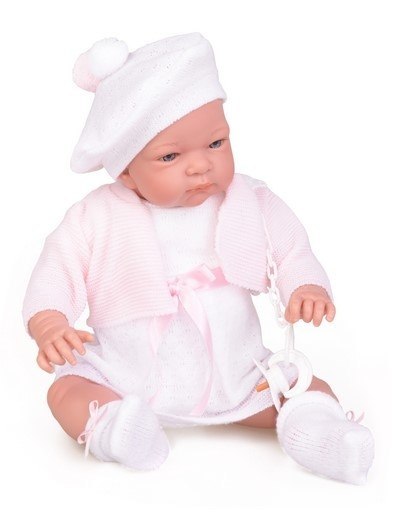 Hiszpańska lalka bobas dziewczynka Jenny w sukience - 45cm Hiszpańska lalka bobas dziewczynka Jenny w sukience - 45cm