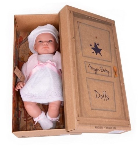 Hiszpańska lalka bobas dziewczynka Jenny w sukience - 45cm Hiszpańska lalka bobas dziewczynka Jenny w sukience - 45cm