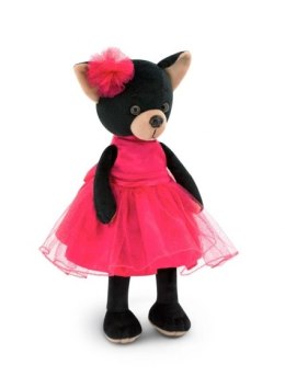 Przytulanka piesek Lucky Blacky w sukience - 38cm