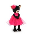 Przytulanka piesek Lucky Blacky w sukience - 38cm