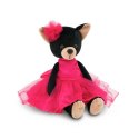 Przytulanka piesek Lucky Blacky w sukience - 38cm