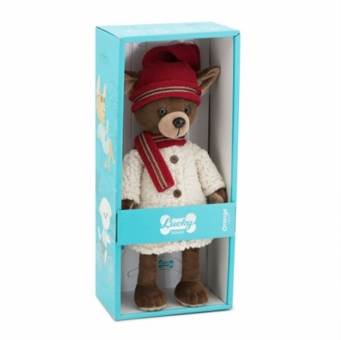 Przytulanka piesek Lucky Kiki w płaszczyku - 38cm